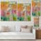 Designart - White Giraffe Drawing On Bright Rainbow - Children's Art Print on Natural Pine Wood